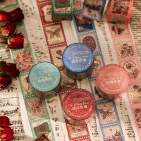 【LZ】✣❈  Rosa do vintage selo folha de ouro mascaramento washi fita flores decorativo fita adesiva diy scrapbooking etiqueta papelaria