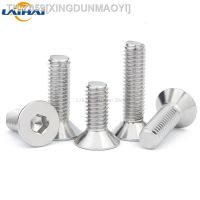 1/5/10/50pcs M1.6 M2 M2.5 M3 M4 M5 M6 M8 304 A2 Stainless Steel GB70.3 Hexagon Hex Socket Head Flat Countersunk Allen Bolt Screw