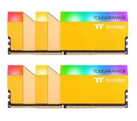 แรมพีซี Thermaltake Ram PC DDR4 16GB/3600MHz. CL18 (8GBX2) TOUGHRAM RGB Metallic Gold
