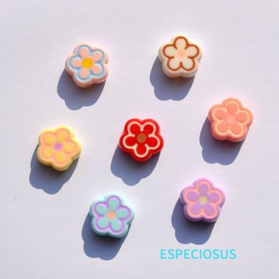 【CW】◑﹍  Color Blocking Beads Painted Round Charms Jewelry Making Department Handcraft Accessory