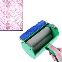 1pc Embossed Paint Roller DIY Rubber Roller Sleeve Wall Texture Stencil Brush Pattern Decor Wall Painting Application Paint Tools Accessories