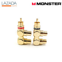 Monster RCA Splitter RCA Y Adaptor RCA เข้า 1 ออก 2 ตัวแยก RCA 1 Male 2 Female