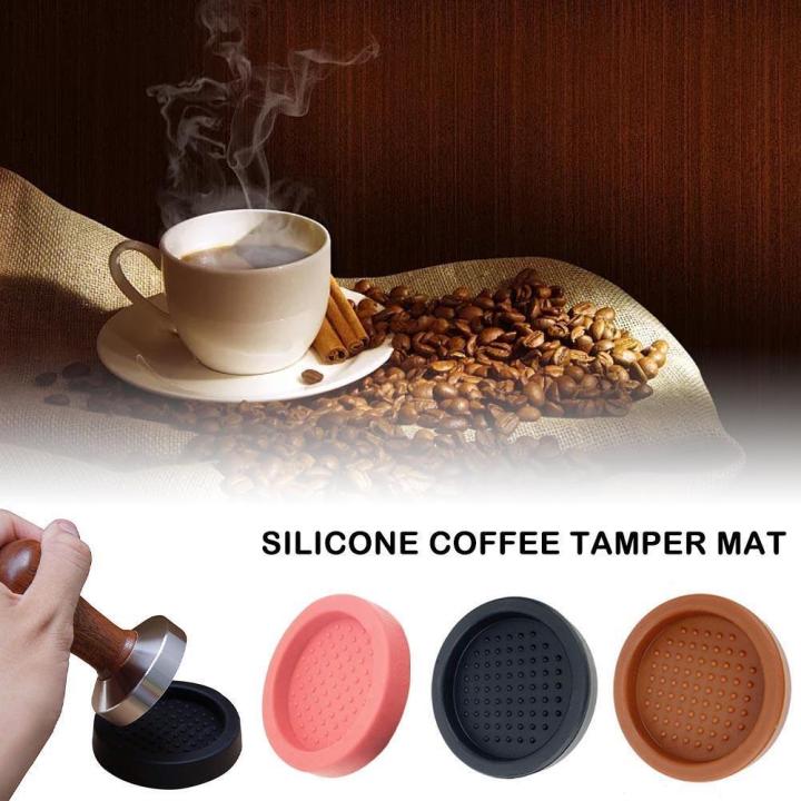 black-pink-hammer-pad-silicone-coffee-mat-coffee-ground-hammer-pad-solid-powder-pressing-hammer-silicone-round-pad