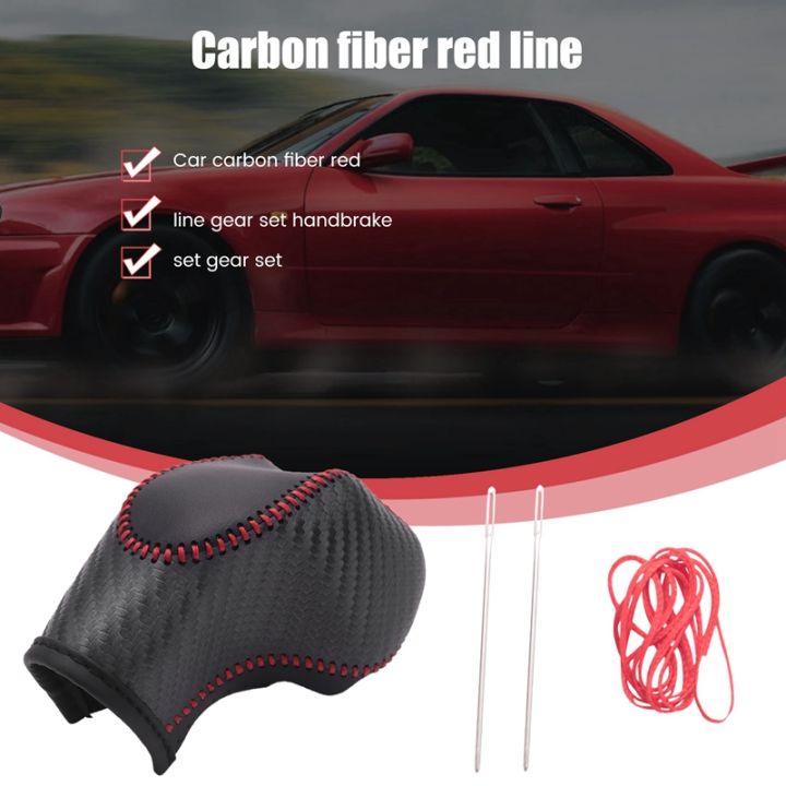 car-pu-carbon-look-gear-shift-knob-cover-for-ford-ecosport-escape-fusion-c-max-energi-wagon-fiesta-focus