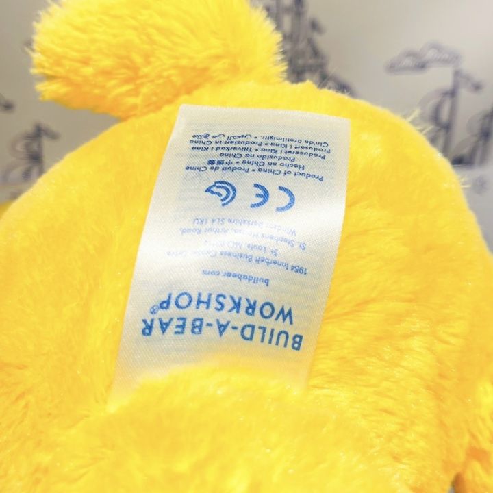 ตุ๊กตาหมีแคร์แบร์-สีเหลือง-carebers-บิ้วอะแบร์-build-a-bear-workshop-สินค้ามือสองจากอเมริกา