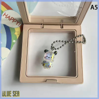 Bluesea Sanrio อนิเมะ Hello Kitty พวงกุญแจเลเซอร์โปร่งใสลายการ์ตูนสุนัขอบเชย Kuromi Melody กระเป๋าจี้น่ารักรถกุญแจอุปกรณ์เสริม