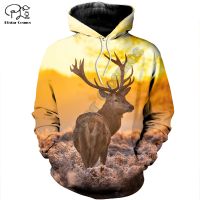 PLstar Cosmos Beautiful Deer 3D Printing 2021 แฟชั่นใหม่ Hoodie บุรุษ / หญิงซิปเสื้อสเวตเตอร์ลำลองสไตล์สตรีทแวร์ - 04XS-5XL