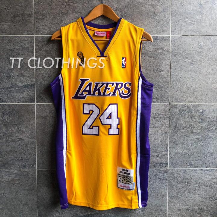 Kobe Bryant #24 Adidas Los Angeles Lakers LA Basketball Jersey Purple Size  XL