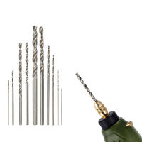 【2023】10Pcs Mini Drill HSS Bit Set For Dremel Rotary Tool Electric Tools High Speed White Twist WoodMetal Hole Cutter Mini Drill