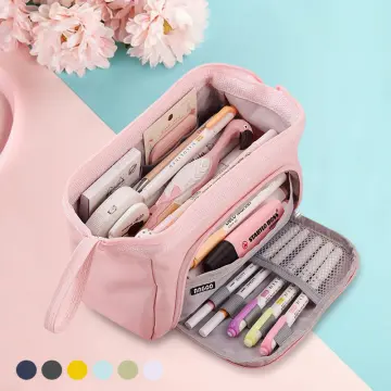 Shop Pencil Case Grid Pencil Pouch With 3 Compartments Stationery Bag  Pencil Bag For Girls Teens Students Art School with great discounts and  prices online - Dec 2023