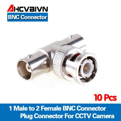 【In-Stock】 AHCVBIVN 10ชิ้น/ล็อต Coaxial T Connector 1ชาย2หญิง Coupler 3 Way BNC Connector สำหรับกล้องวงจรปิด Camera