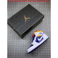 2023 Original J 1 Mid White Blue Yellow Basketball shoes Mens Shoes Womens Shoes(gift) Sports Shoes