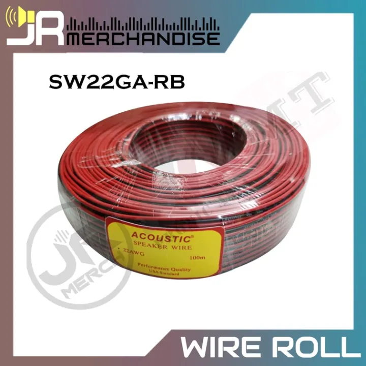 1 ROLL 22 Red/Black Speaker Wire Copper 100 Meters (SW22GARB) 22AWG