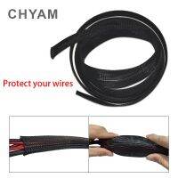 ❄▲¤ Black Cable Sleeve Insulated Braid Sleeving 4/6/8/10/12/16/20/25/30/40/50mm Tight Protection Expandable Wire Gland