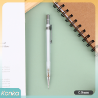 ✨ Konka 0.3ดินสอกลใสแบบเรียบง่าย0.5 0.7 0.9มม. ไส้ดินสออัตโนมัติอุปกรณ์เครื่องเขียน