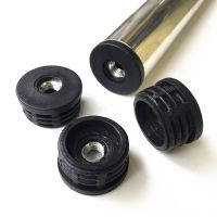 【cw】 2/4/8pcs Round Plastic Blanking End Cap Caps Pipe Tube Inserts With Metal Thread Dia 22/25/30/32/38/50mm 【hot】