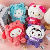 22ซม. Sanrio ตุ๊กตาผ้ากำมะหยี่น่ารัก Kuromi My Melody Cinnamoroll ของเล่นหมอนตุ๊กตาของขวัญวันเกิดเด็กยัดไส้นุ่มตุ๊กตาของขวัญวันคริสต์มาส