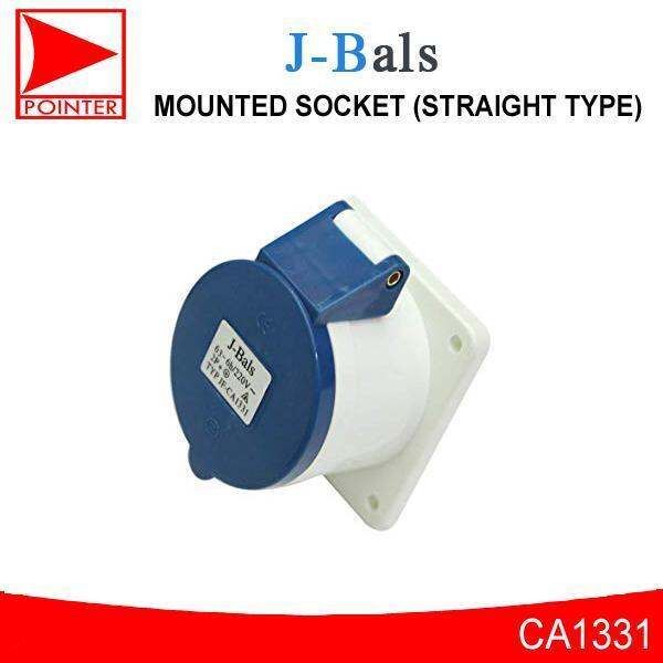 JBals Industrial Panel Mounted Socket (Straight Type) IP44, 220V / 2P