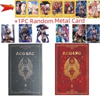 การ์ดอะนิเมะบัตรสะสม ACG-SAC + การ์ดโลหะเกม TCG 1ชิ้นการ์ดเกม TCG แบบสุ่มปาร์ตี้สาวคริสต์มาสของเล่นสำหรับเด็ก