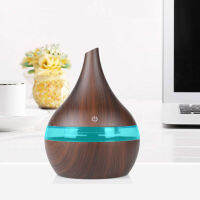 PKK อุปกรณ์เครื่องราง 300ml USB Electric Aromatherapy Air Diffuser Wood Grain Ultrasonic Air Humidifier Cooling Fog Machine เครื่องบูชา