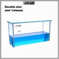 TLC Developing Tank Lab ห้องพัฒนาเดี่ยว/คู่ Heavy-Duty Molded Solvent Glass Staining Chamber ขนาด (L * H) 200*100มม.