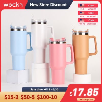 【CW】▤  40oz Tumbler With Handle And Lid Mug Insulated Cup
