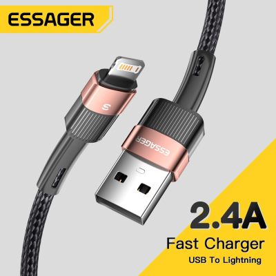 Essager Fast Charging For iPhone Usb Cable 11 12 13 Pro Max Mini Xs Xr X SE 8 7 6 Plus 6s 5 5s 2.4A Wire For iPhone Charger Cord Wall Chargers