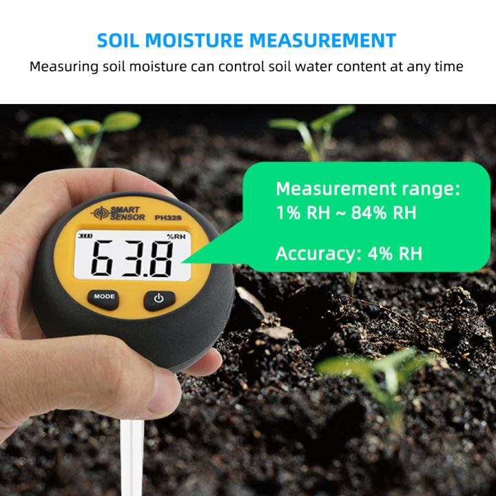 rcyago-มิเตอร์วัดค่า-ph-ในดิน-มิเตอร์วัดความชื้นในดินวัดอุณหภูมิสำหรับทำสวนในดิน