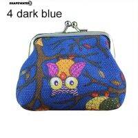 Women Multi-color Owl Printed Canves Coin Purse