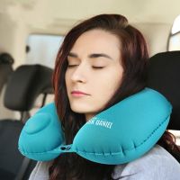 2022 New Travel Pillows Airplanes Inflatable Super Light Portable Neck Pillow U-Shape Inflatable Cervical Vertebr Pillow