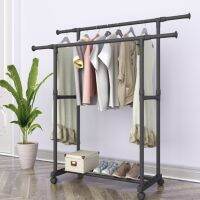 โปรโมชั่น (มีหลายขนาด) MGN ราวตากผ้า ราวแขวนผ้า DIY ที่แขวนผ้า Clothes Rack - สีดำ Y ราคาถูก คอนโดตากอาหาร คอนโดตากปลา  พับเก็บได้ พร้อมส่ง