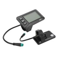 【LZ】┇◇  Instrumento impermeável LCD Display para bicicleta elétrica conector do painel de controle do guiador 5 Pin Plug 222mm 36V 48V