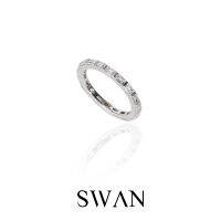 SWAN - Baguette Ring แหวนเงินแท้ แหวนฝังรอบวง ฝังเพชรเหลี่ยม คิวบิกเซอร์โคเนีย cubic zirconia