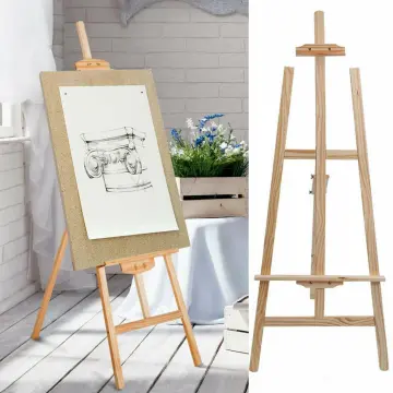 Joymall】1.5m/ 1.75m Pine Wood Easel Stand Art Sketch Painting Poster  Drawing Board Wedding Stand Drawing Stand