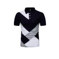 Speed to sell through the new mens cross-border exclusively for summer code splicing short sleeve T-shirt