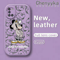 Chenyyyka เคส M31 M31 A31ปลอกสำหรับ Samsung ใหม่เคสมิกกี้เมาส์แฟชั่นลายการ์ตูนใหม่เคสเคสใส่โทรศัพท์หนังซิลิโคนแบบนิ่มเคสกันกระแทกเลนส์กล้องถ่ายรูปเคสป้องกันรวมทุกอย่าง