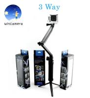 3 Way ไม้เซลฟี่พับได้ ขาตั้ง3ขาในตัว สำหรับโทรศัพท์ และ กล้อง 3 Way Selfie Monopod GoPro Hero 11/10/9/8/7/6/5/4/3+/3 SJCam Yi