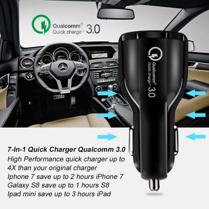 worth-buy-dhakamall-quick-charge-3-0-car-charger-สำหรับโทรศัพท์มือถือ-dual-usb-car-charger-qualcomm-qc-3-0-fast-charging-adapter-mini-usb-car-charger