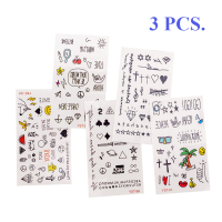 (147SHOP)  (3 ชิ้น) แทททูฮยอนอา สติ๊กเกอร์ Sticker TATTOO แทททูมินิมอล สติ๊กเกอร์tattoo ลายสวย สีชัด ติดเนียน ติดทน กันน้ำ สติ๊กเกอร์แทททู