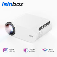 【ฟรี 80นิ้ว จอโปรเจคเตอร์+ขายึด】iSinbox X5 5000 lumens โปรเจคเตอร์  HD 1080P 4K android 7.1 มินิโปรเจคเตอร์  led โปรเจ็กเตอร์แบบพกพา ต่อกับมือถือไ รับประกัน 1 ป