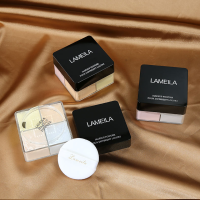 LAMEILA แป้งฝุ่น 4 ช่อง ควบคุมความมัน แบบ 4 สี ติดทนนาน ปรับสีผิวกระจ่างใส ลดความหม่องคล้ำ  เนื้อเนียนบาง เกลี่ยง่าย