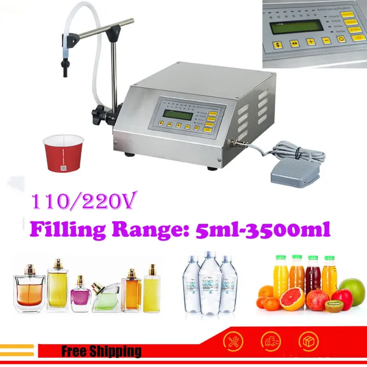ไฟฟ้าLiquid Filling Machine GFK160จอแสดงผลLCD CNCเครื่องบรรจุน้ำ