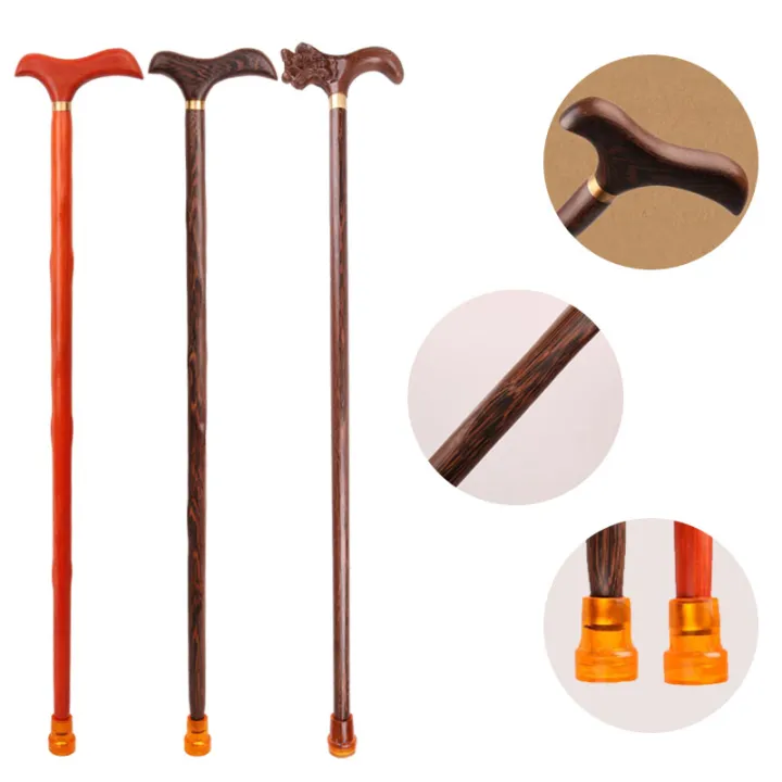 Solid wood crutches for the elderly mahogany chicken wings wooden anti