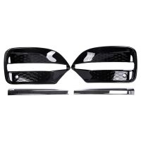 4Pcs Set Car Styling Accessories ABS Front Bumper Grille Fog Light Trim Cover for Jaguar F-PACE 2016-2020