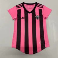 2022 2023 ล่าสุด เสื้อกีฬาแขนสั้น ลายทีมชาติฟุตบอล Mineiro สีชมพู ไซซ์ S-XL 22-23 AAA สําหรับผู้หญิง