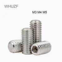 【cw】 WHUZF Shipping M4 M5 DIN916 A2-70 304 stainless steel Hexagon Socket Cup Grub Screw Set