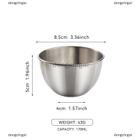 dongchigai ถ้วยน้ำจิ้มอาหารสำหรับห้องครัวทำจากสเตนเลสสตีลช้อนตักซอส