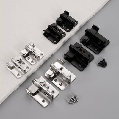 Thickened Stainless Steel Door Buckle  No Punching  Anti-theft  Left and Right Lock Latch  Safety Latch  Safety Latch Door Hardware Locks Metal film r