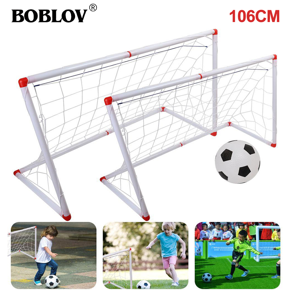 Kids Childs Football Training Soccer Goal Post Net Pump Outdoor Garden Sport Toy 