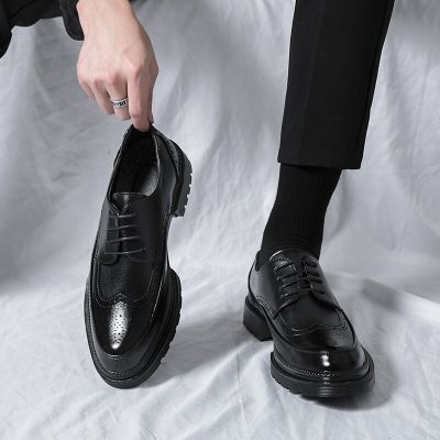 รองเท้าหนังผู้ชายทางการอิตาลีคลาสสิคขนาด38-46,รองเท้าชุดเดรสลำลองธุรกิจมีคุณภาพสูงสำหรับผู้ชายผ้าอ๊อกซ์ฟอร์ด